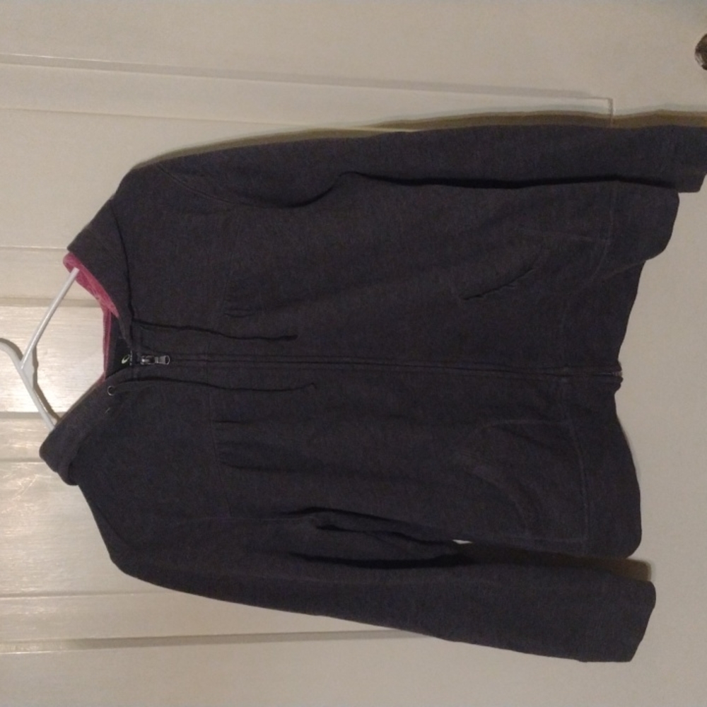 Pink-Hooded Zip-Up